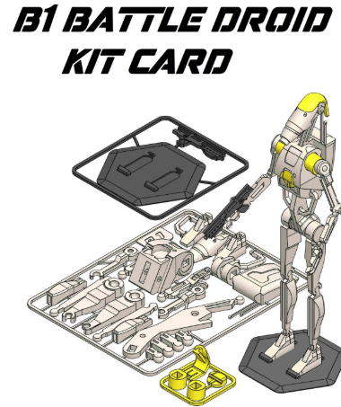B1 Battle Droid Star Wars Kit Card