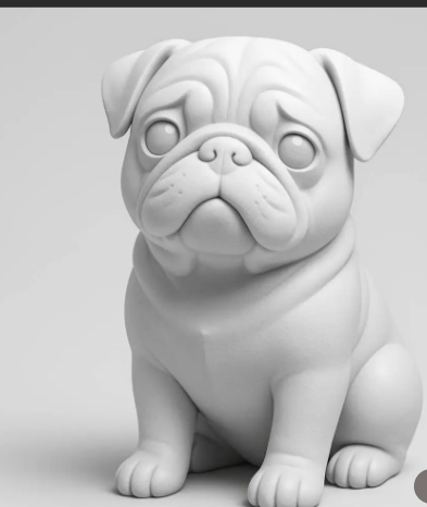 Meta Pug Sculpture